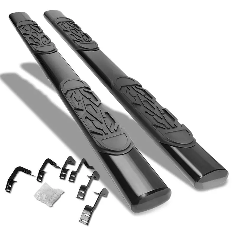 (Straight Oval Tubular Black) Running Board Nerf Bar For 09-18 Ram 1500/19+ Ram 1500 Classic [Extended Cab] 1