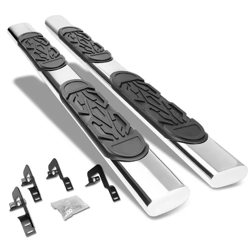 (Straight Oval Tubular Metal) Running Board Nerf Bar For 09-14 Ford F-150 (P415 12Th Gen) [Extended Cab] 1