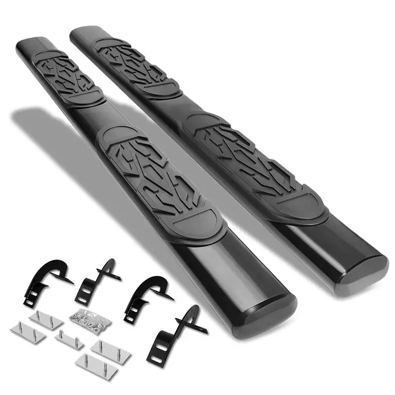 (Straight Oval Tubular Black) Running Board Nerf Bar For 97-03 Ford F-150/97-99 F-250 (Pn-96) [Extended Cab] 1