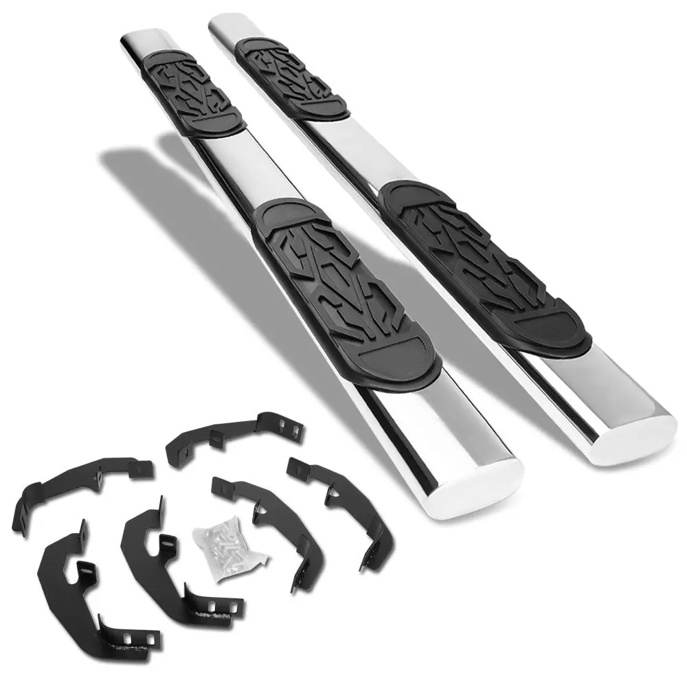 (Straight Oval Tubular Metal) Running Board Nerf Bar For 19+ Silverado Sierra 1500/20+ 2500 3500 Hd T1xx [Extended Cab] 1