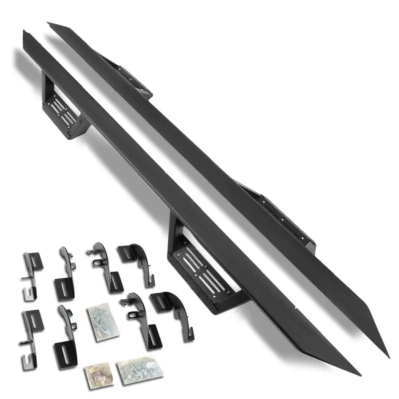 (Step-Down Black) Running Board Nerf Bar For 15+ Chevrolet Colorado (Rg)/15+ Gmc Canyon (Rg) [Crew Cab] 1