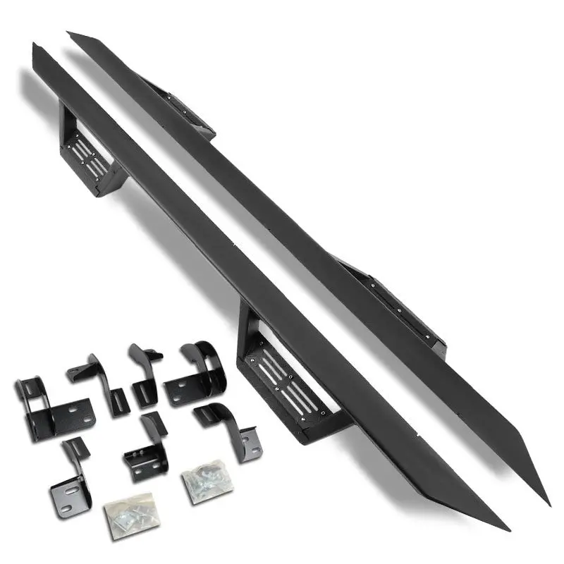 (Step-Down Black) Running Board Nerf Bar For 09-18 Ram 1500 2500 3500/19+ Ram 1500 Classic [Crew Cab] 1