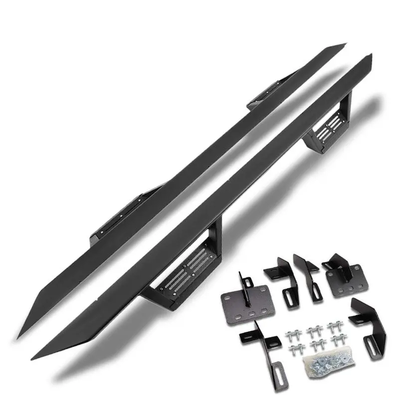 (Step-Down Black) Running Board Nerf Bar For 19+ Ram 1500 (Dt 5Th Gen) [Crew Cab] 1