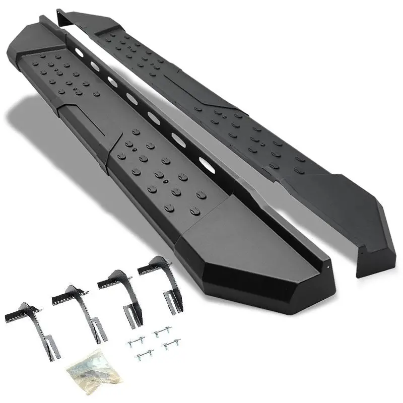 (Industrial Black) Running Board Nerf Bar For 15+ Ford F-150/17+ F-250 F-350 Super Duty [Extended Cab] 1
