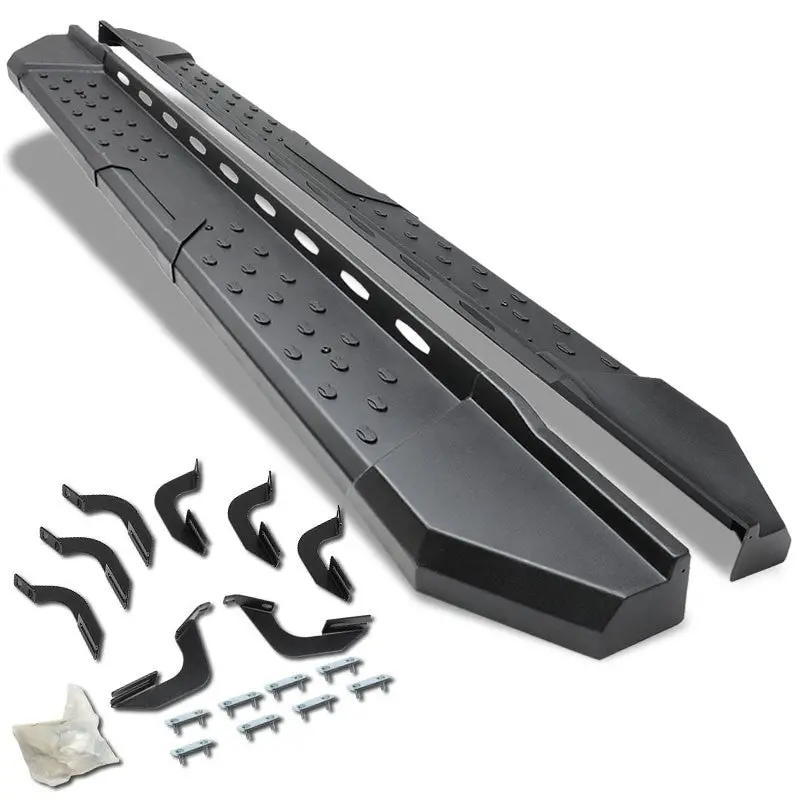 (Industrial T2 Black) Running Board Nerf Bar For 07-21 Toyota Tundra (Xk50 2Nd Gen) [Crew Cab] 1