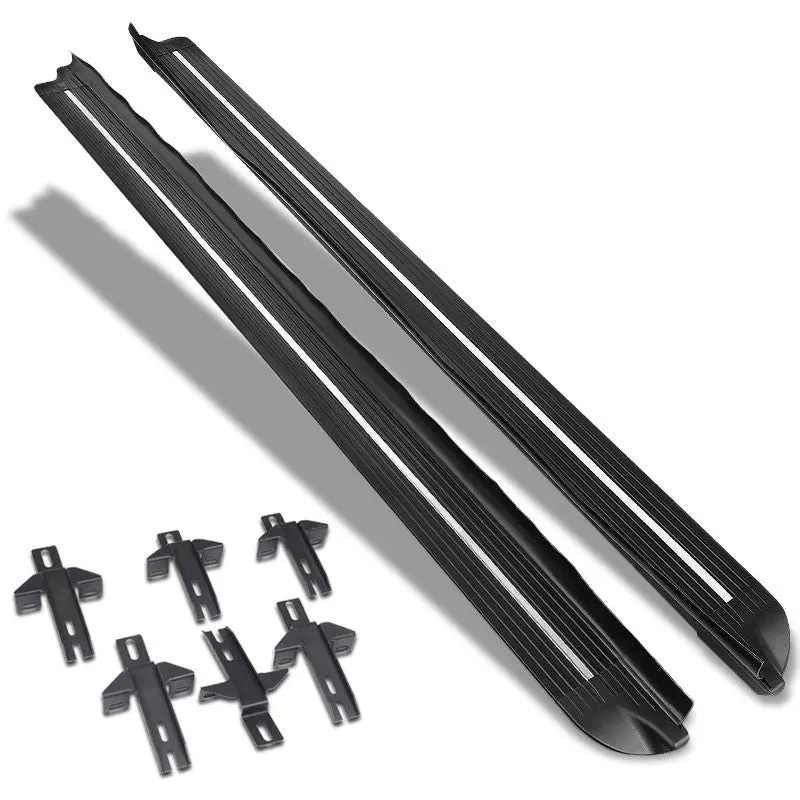 (Flat Body Black) Running Board Nerf Bar For 07-18 Jeep Wrangler 4-Door (Jk) 1
