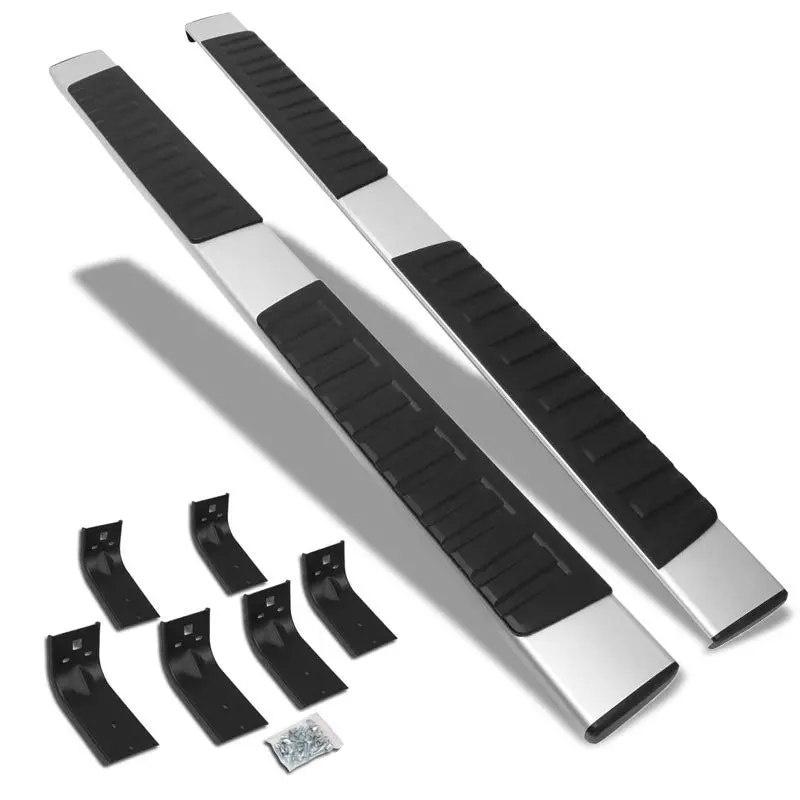 (Extruded Flat Metal) Running Board Nerf Bar For 09-18 Ram 1500 2500 3500/19+ Ram 1500 Classic [Crew Cab] 1