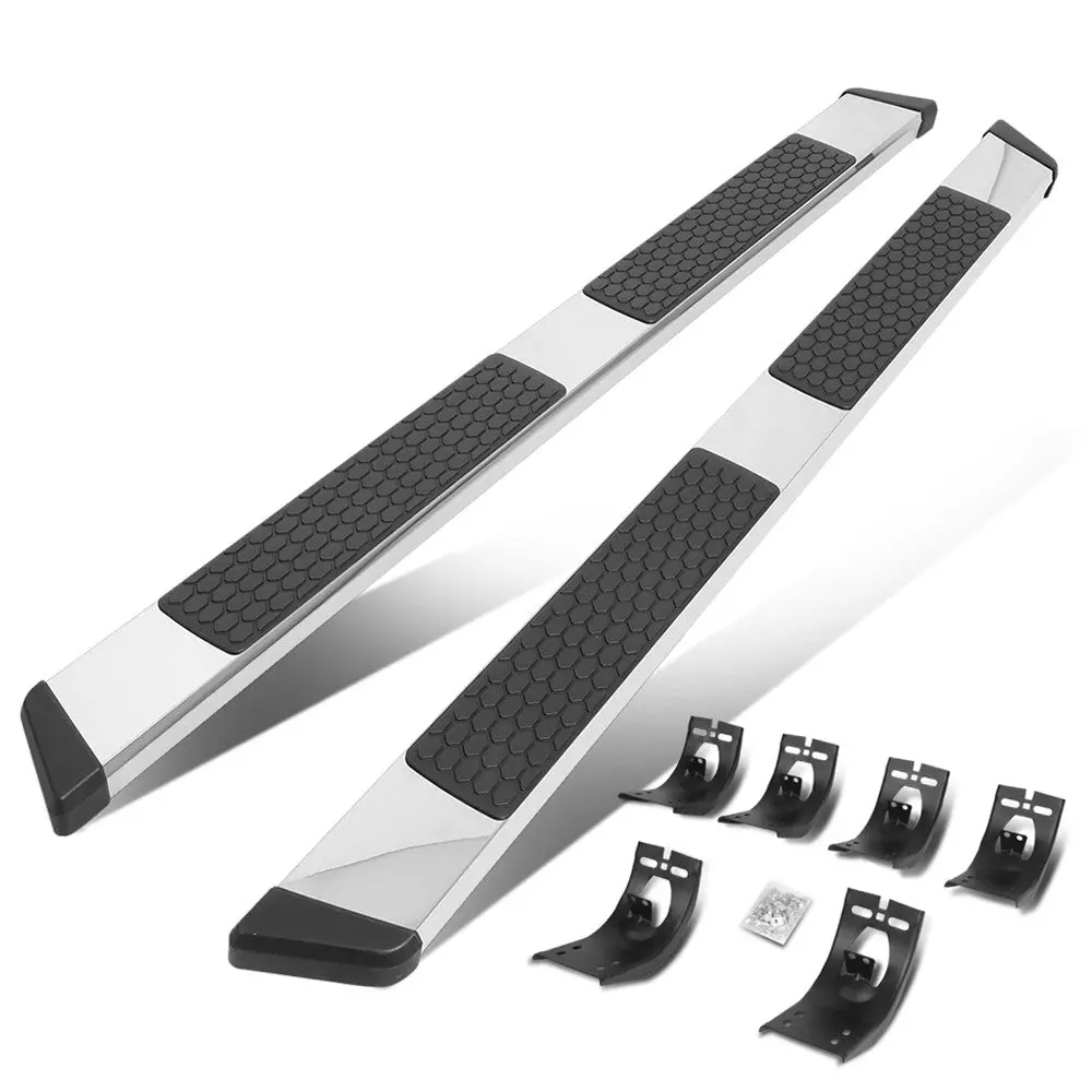 (88" Flat Honeycomb 2 Pad Metal) Running Board Nerf Bar For 09-18 Ram 1500 2500 3500/19+ Ram 1500 Classic [Crew Cab] 1