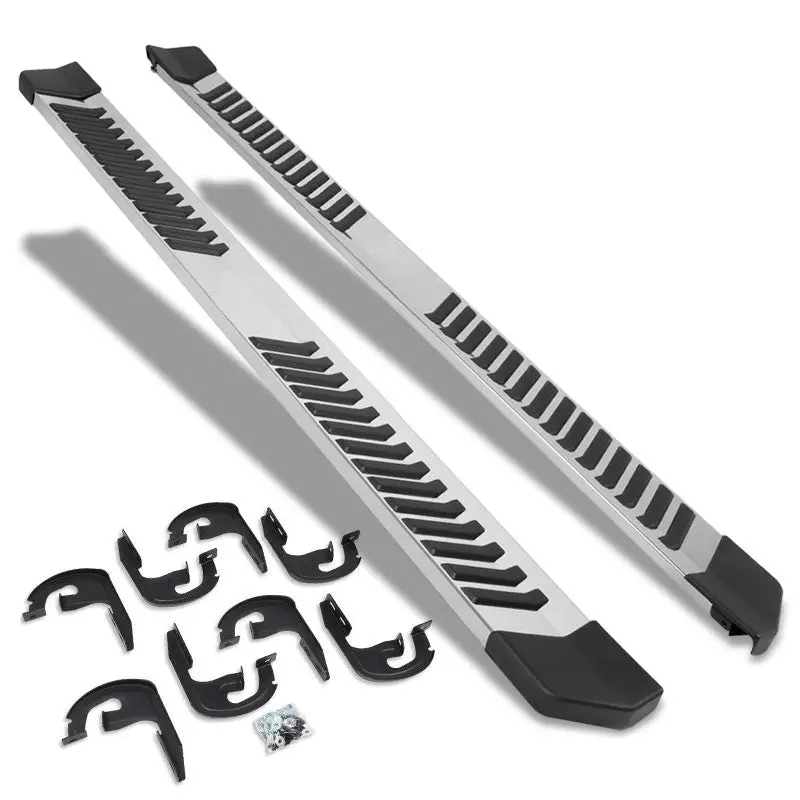 (Flat Board Stripe Pad Metal) Running Board Nerf Bar For 04-14 Ford F-150 (P221 11Th, P415 12Th Gen) [Extended Cab] 1