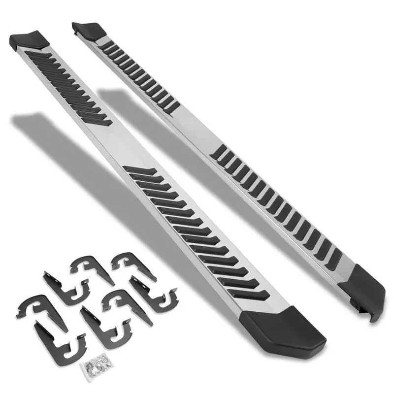 (Flat Board Stripe Pad Metal) Running Board Nerf Bar For 04-14 Ford F-150 (P221 11Th, P415 12Th Gen) [Crew Cab] 1