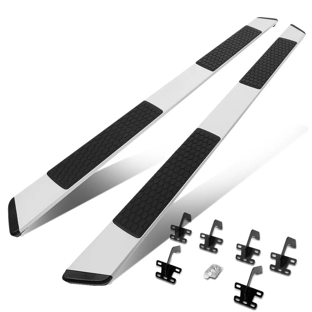 (Extruded Flat Black/Silver) Running Board Nerf Bar For 19+ Ram 1500 (Dt 5Th Gen) [Extended Cab] 1