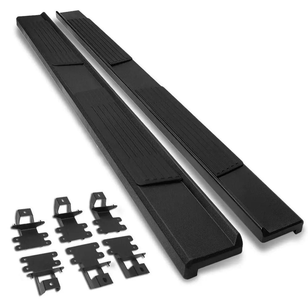 (Oe Retangular Style Black) Running Board Nerf Bar For 18+ Jeep Wrangler 4Dr Unlimited Jl 1
