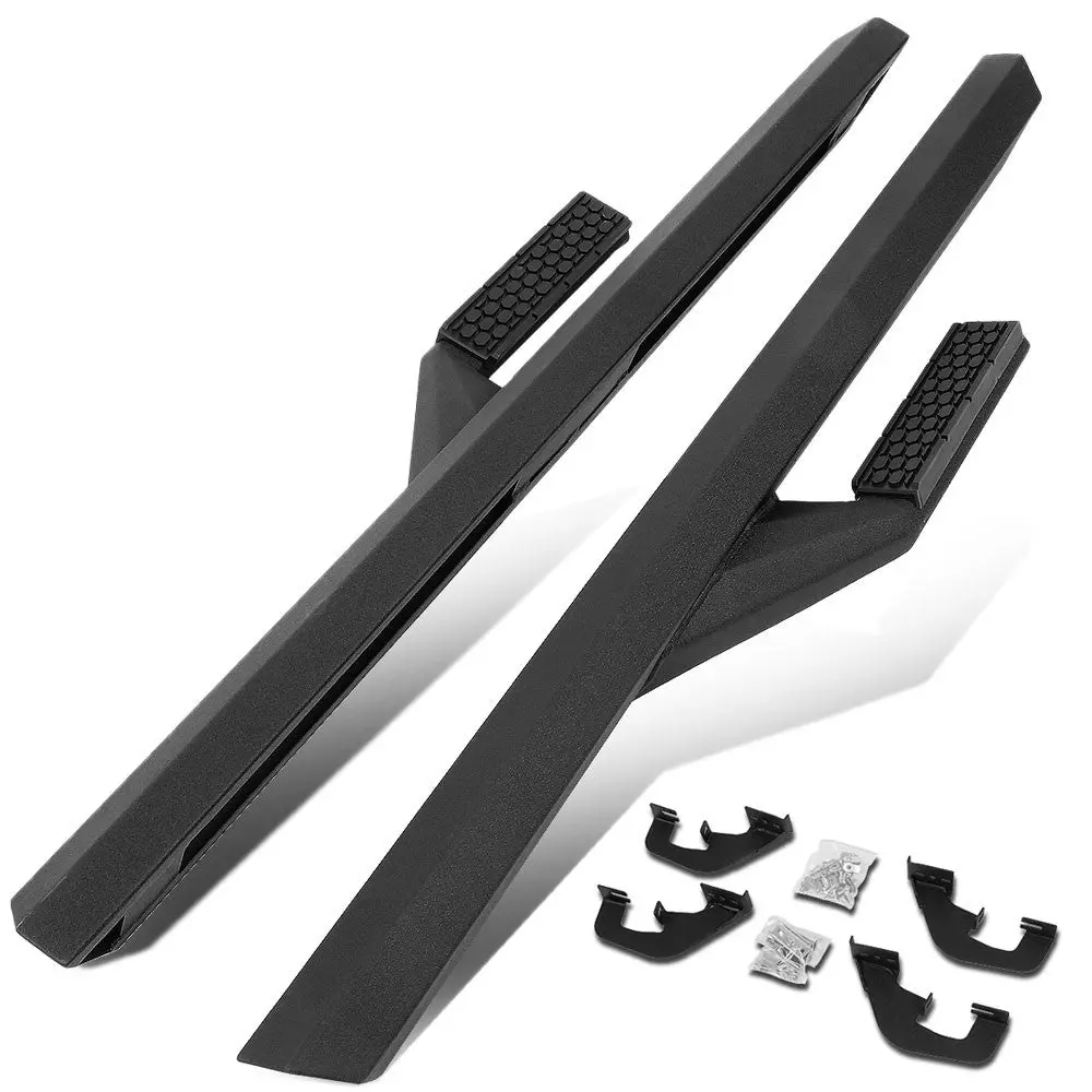 55" Black Branch-Out Step Running Board Nerf Bar For 07-19 Silverado Sierra [Standard Cab] 1