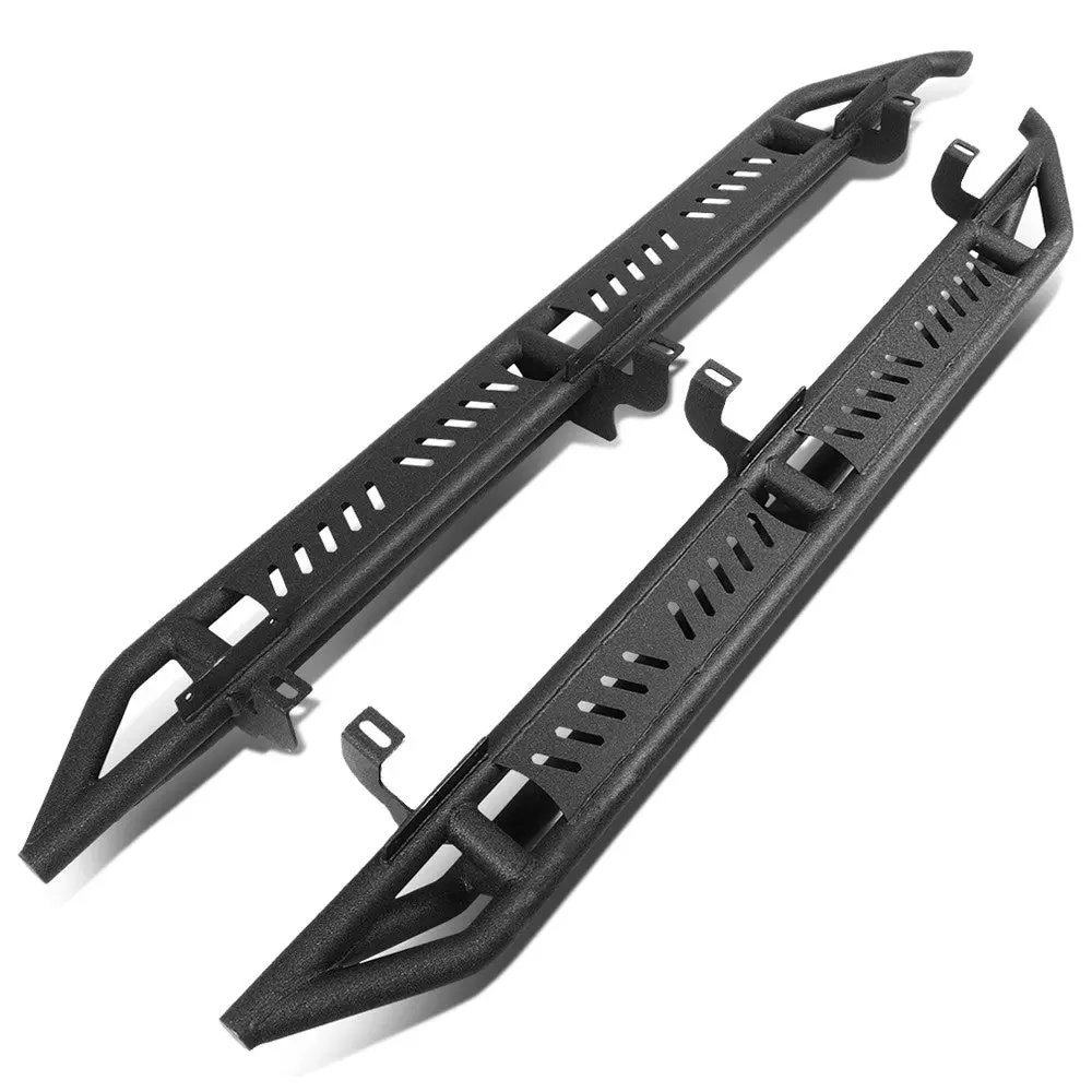 (76" Steel Girder Black) Running Board Nerf Bar For 18+ Jeep Wrangler 4Dr Unlimited Jl 1