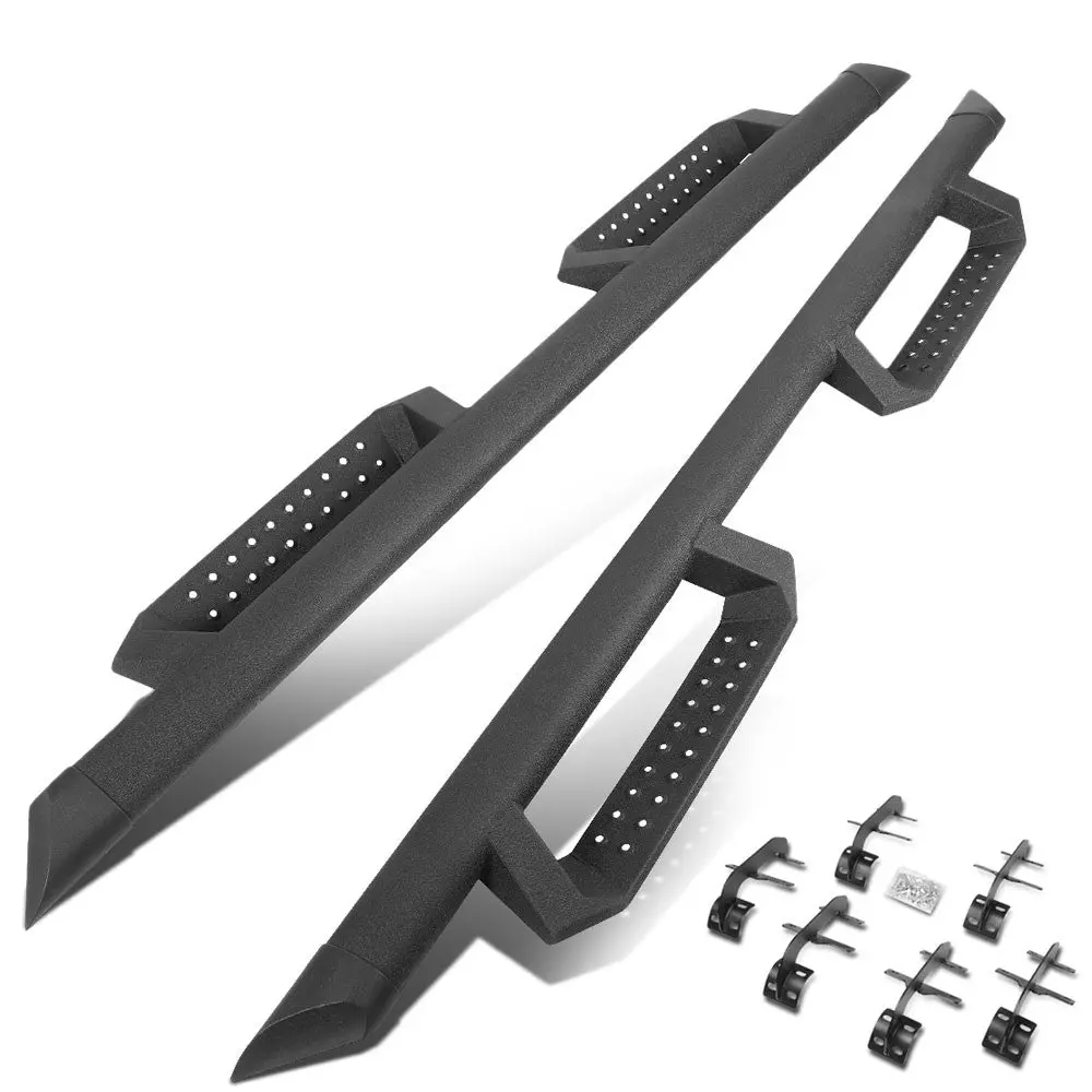88" Black Round Bar/Drop Step Running Board Nerf Bar For 15+ F-150/17+ F-250 F-350 Sd [Crew Cab] 1