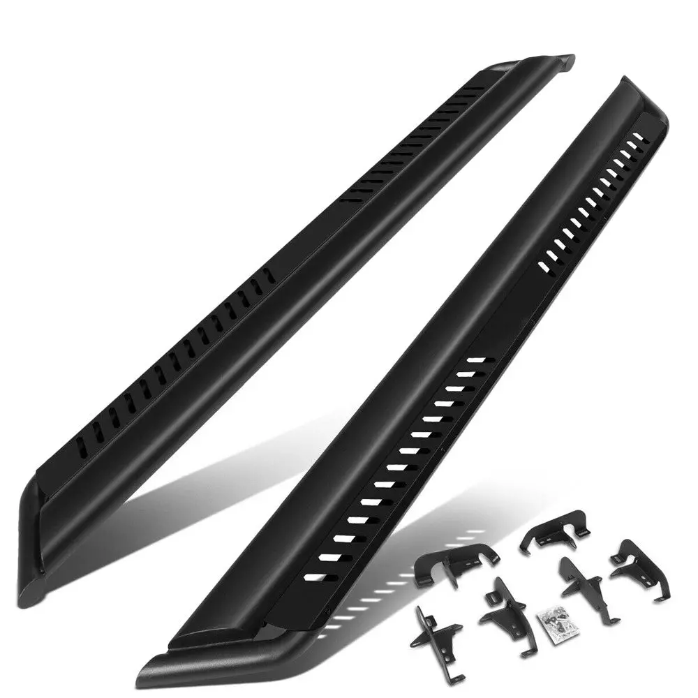 (Oval Dropped Step Black) Running Board Nerf Bar For 18+ Jeep Wrangler 4Dr Unlimited Jl 1