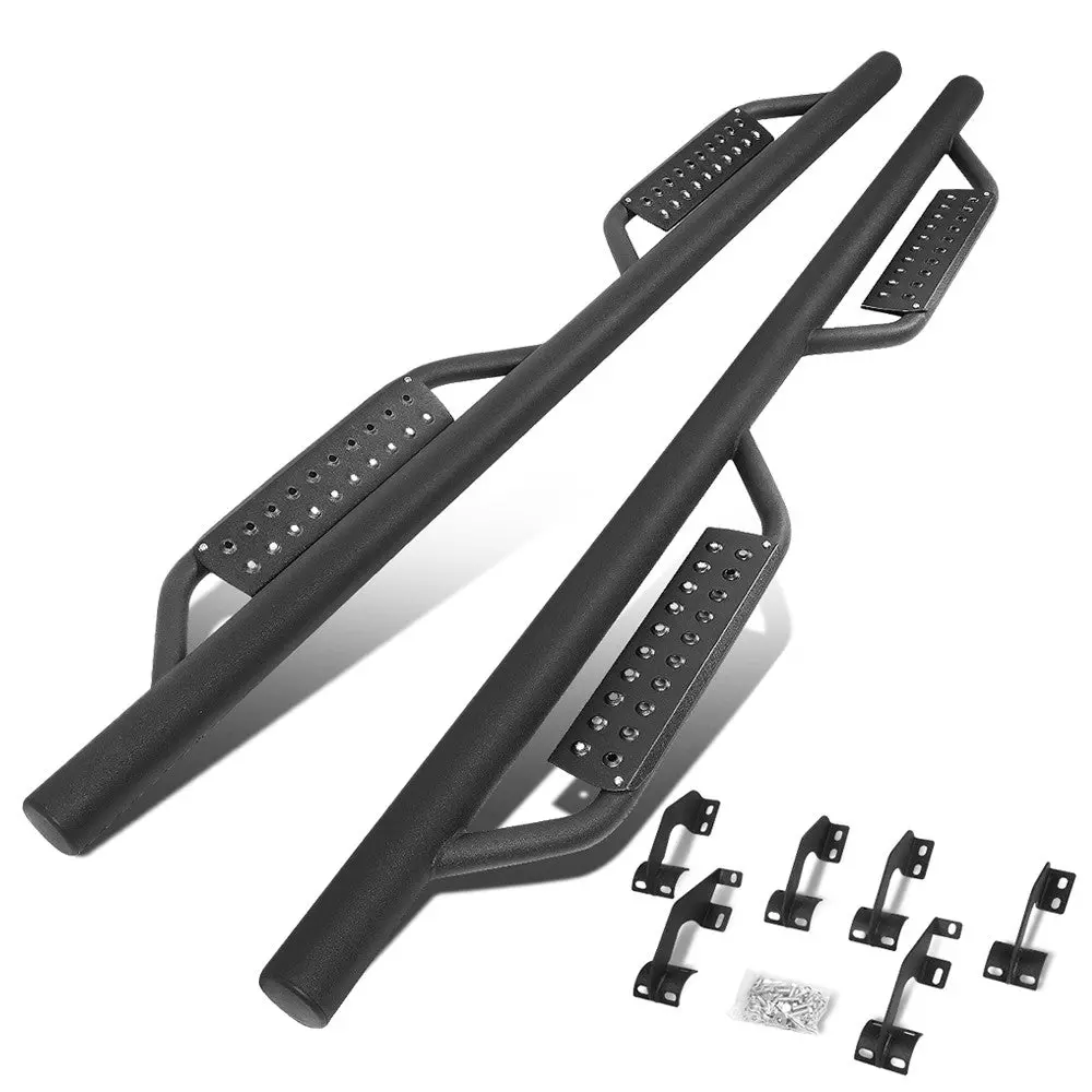 (Round Drop Black) Running Board Nerf Bar For 05-22 Toyota Tacoma [Crew Cab] 1
