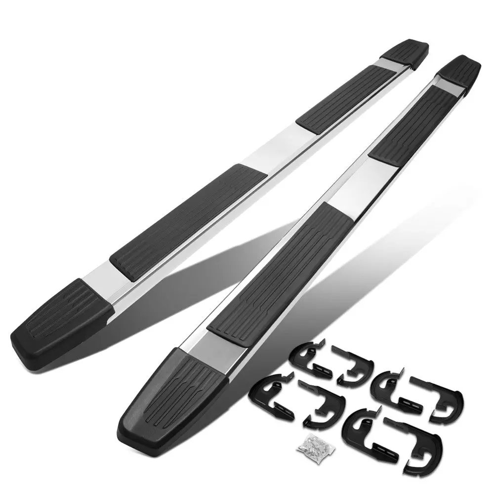(Flat Step/5.25 Cap Metal) Running Board Nerf Bar For 04-14 Ford F-150 (P221 11Th, P415 12Th Gen) [Extended Cab] 1