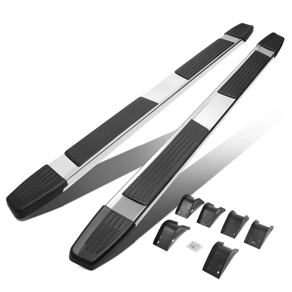(Flat Step/5.25 Cap Metal) Running Board Nerf Bar For 09-18 Ram 1500 2500 3500/19+ Ram 1500 Classic [Crew Cab] 1