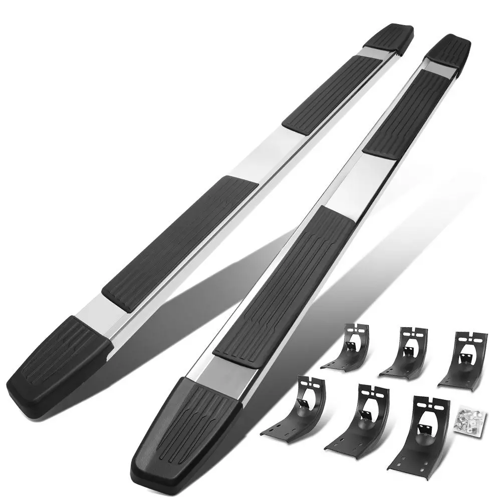 (79" Flat Step/5.25 Cap Metal) Running Board Nerf Bar For 09-18 Ram 1500/19+ Ram 1500 Classic [Extended Cab] 1