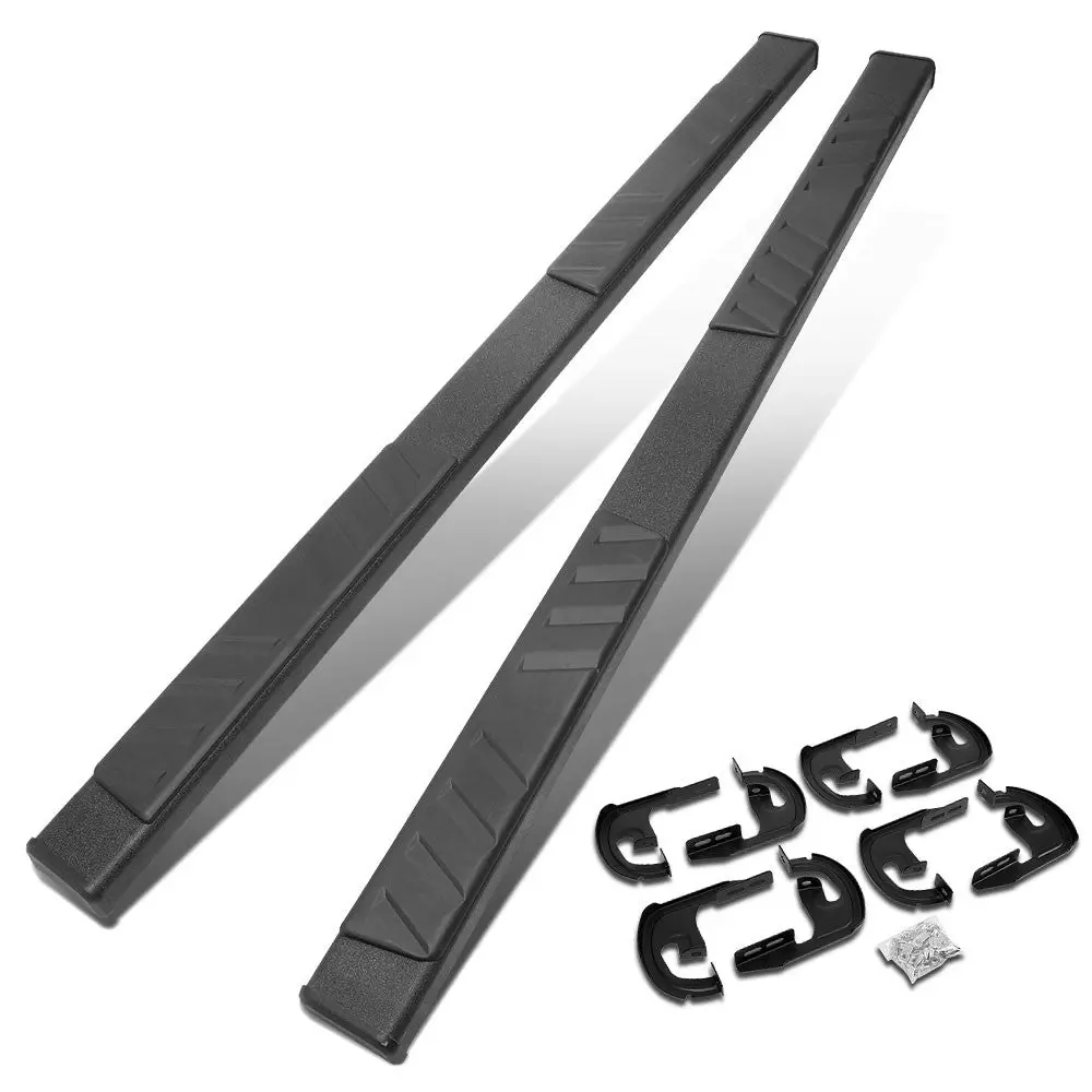 (Flat Board Slant Black) Running Board Nerf Bar For 04-14 Ford F-150 (P221 11Th, P415 12Th Gen) [Extended Cab] 1
