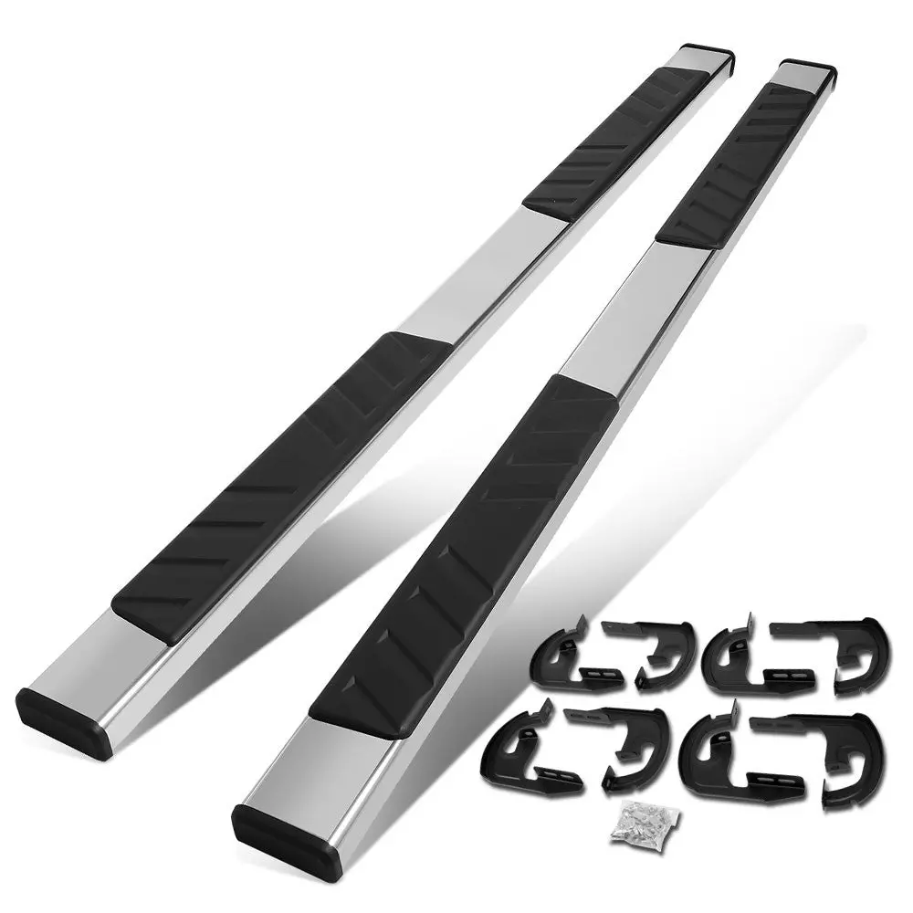 (Flat Board Slant Metal) Running Board Nerf Bar For 04-14 Ford F-150 (P221 11Th, P415 12Th Gen) [Extended Cab] 1