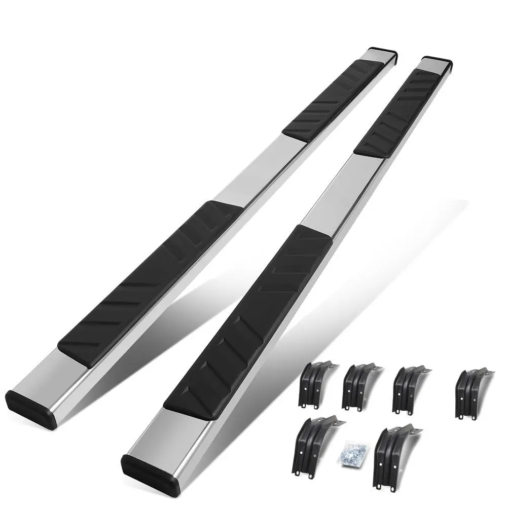 (Flat Board Slant Metal) Running Board Nerf Bar For 99-16 Ford F-250/350/450/550 Super Duty (Phn131) [Extended Cab] 1