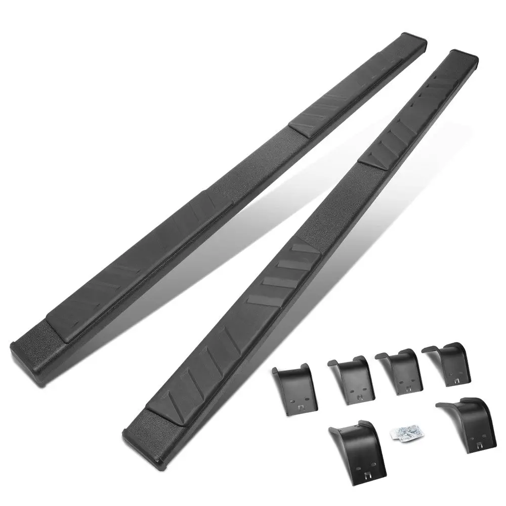 (Flat Board Slant Black) Running Board Nerf Bar For 09-18 Ram 1500 2500 3500/19+ Ram 1500 Classic [Crew Cab] 1