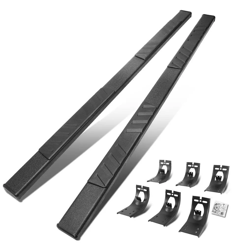 (78" Flat Board Slant Black) Running Board Nerf Bar For 09-18 Ram 1500/19+ Ram 1500 Classic [Extended Cab] 1
