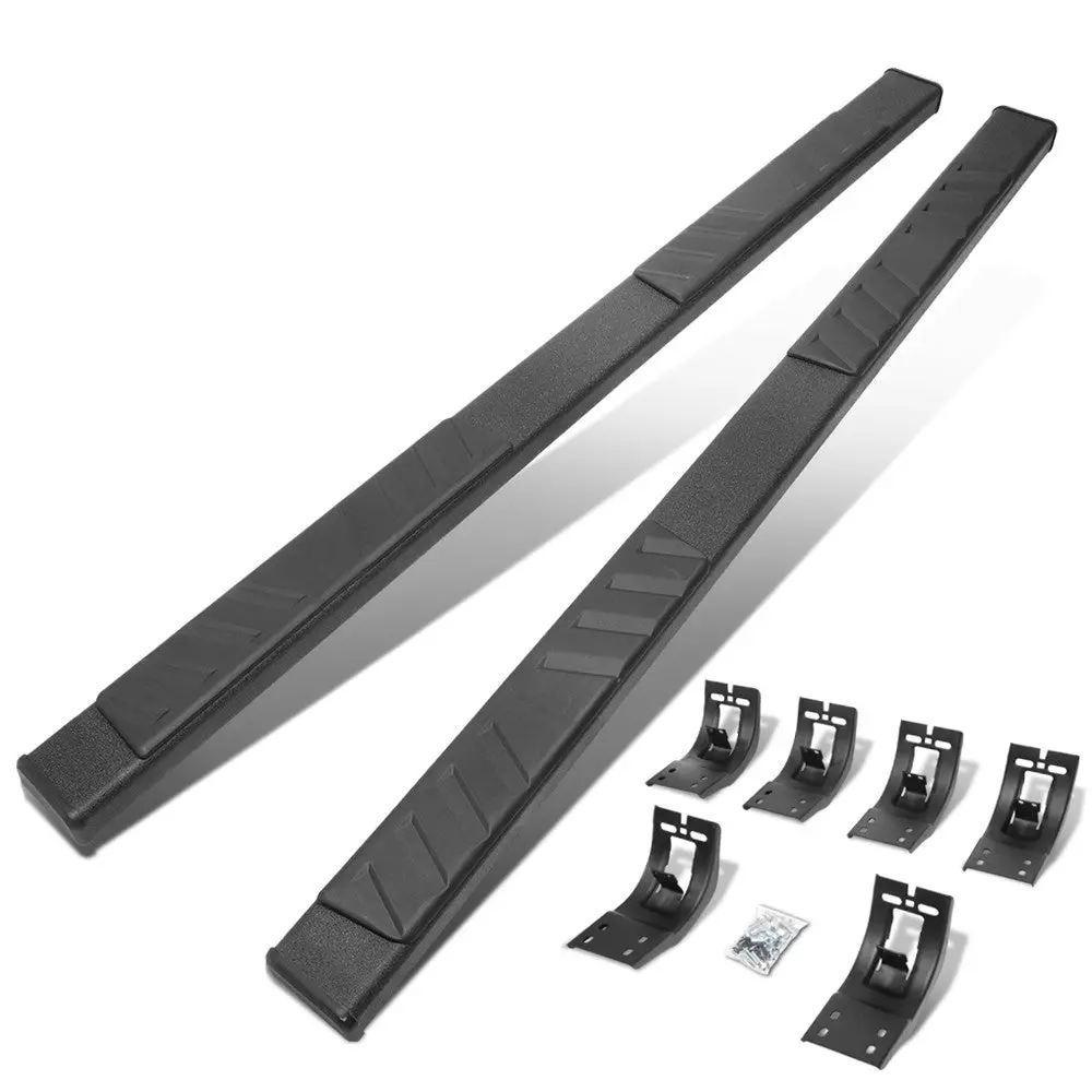 (Flat Board Slant V3 Black) Running Board Nerf Bar For 09-18 Ram 1500 2500 3500/19+ Ram 1500 Classic [Crew Cab] 1