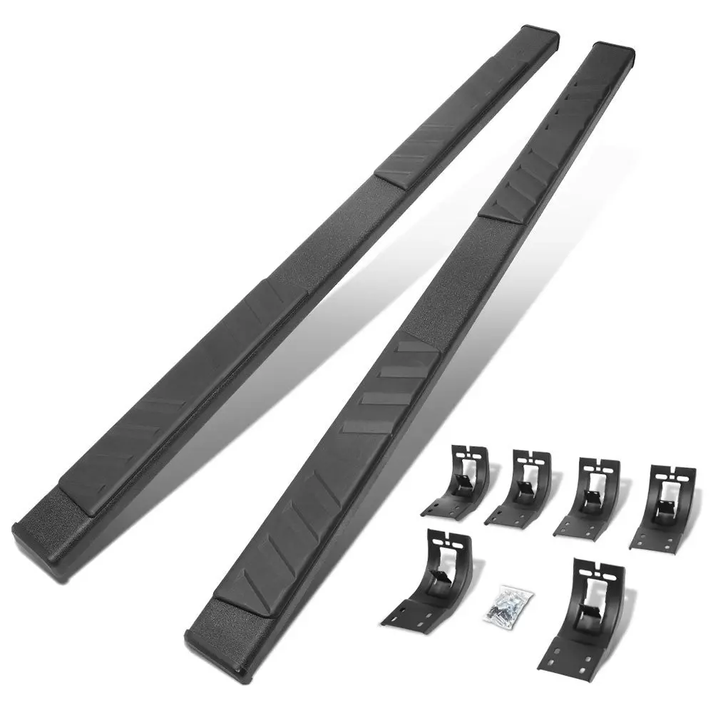 (80" Flat Board Slant Black) Running Board Nerf Bar For 09-18 Ram 1500/19+ Ram 1500 Classic [Extended Cab] 1