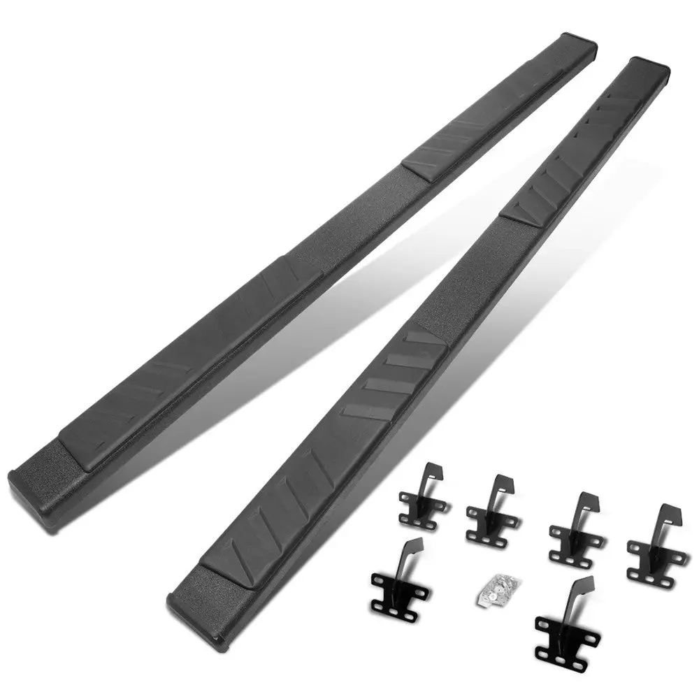 (Flat Board Slant Black) Running Board Nerf Bar For 19+ Ram 1500 (Dt 5Th Gen) [Crew Cab] 1
