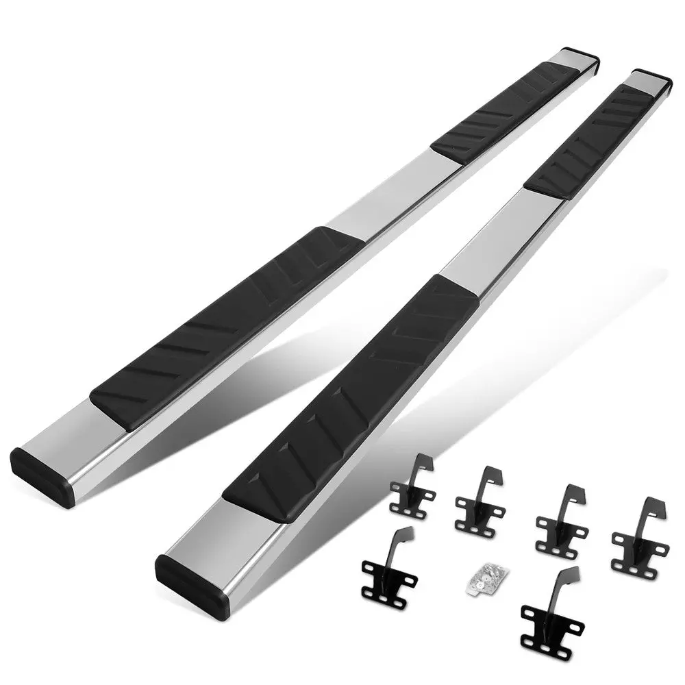 (Flat Board Slant Chrome/Black) Running Board Nerf Bar For 19+ Ram 1500 (Dt 5Th Gen) [Crew Cab] 1