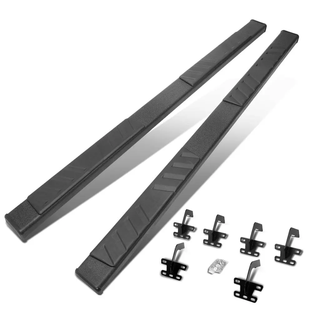 (Flat Board Slant Black) Running Board Nerf Bar For 19+ Ram 1500 (Dt 5Th Gen) [Extended Cab] 1