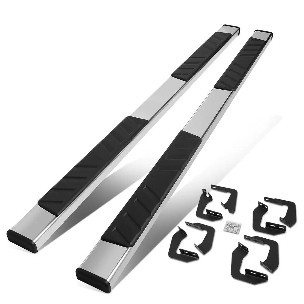 (Flat Cross Pad Metal) Running Board Nerf Bar For 07-21 Toyota Tundra (Xk50 2Nd Gen) [Crew Cab] 1