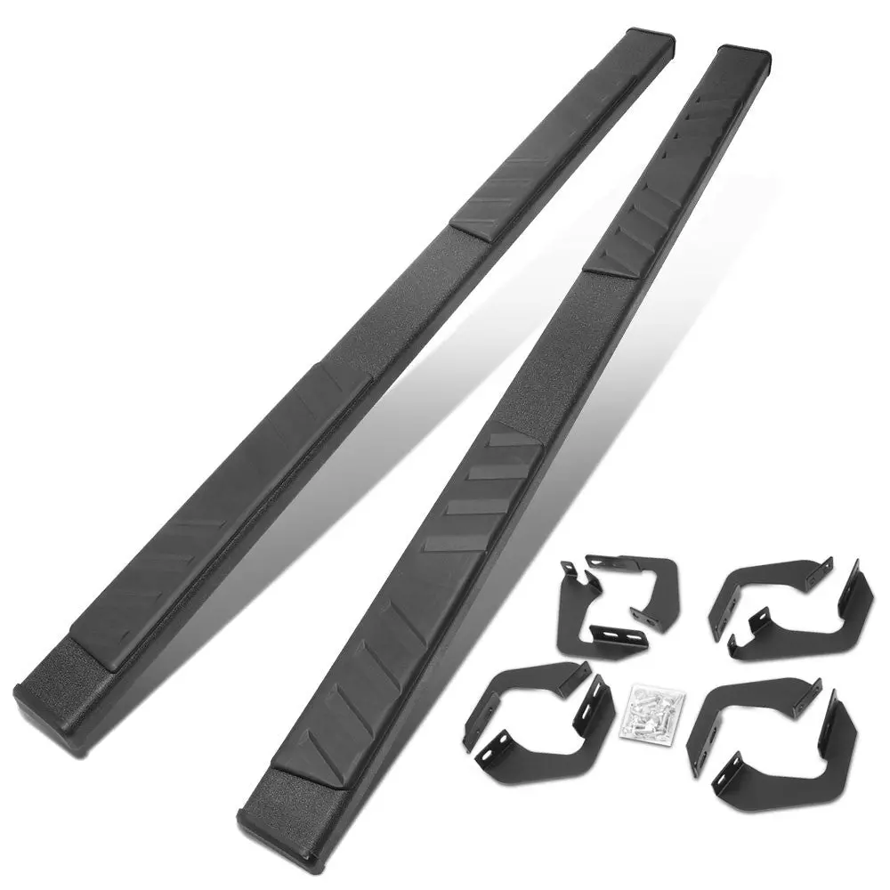 (Flat Cross Pad Black) Running Board Nerf Bar For 07-21 Toyota Tundra (Xk50 2Nd Gen) [Extended Cab] 1