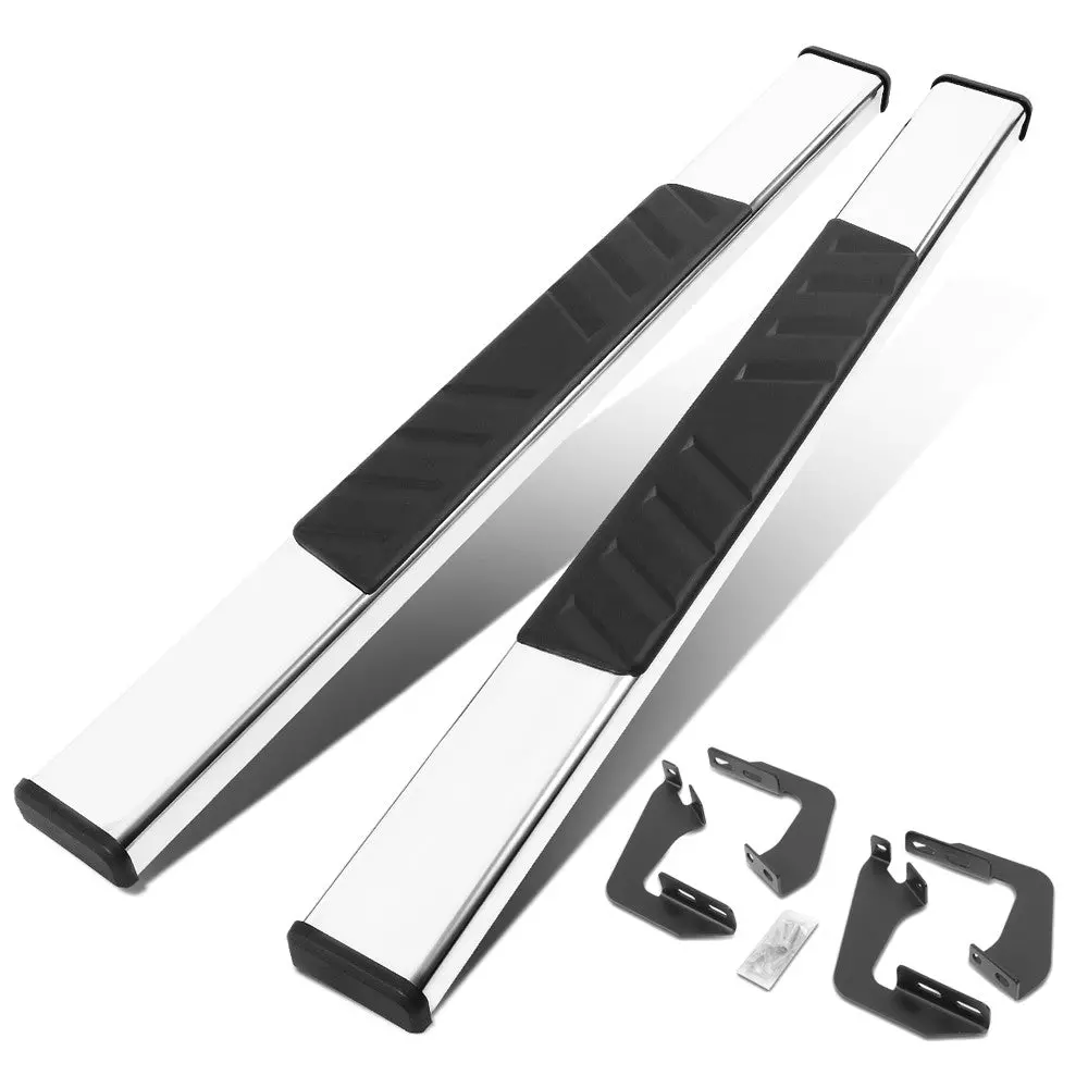 (Flat Cross Pad Metal) Running Board Nerf Bar For 07-17 Toyota Tundra (Xk50 2Nd Gen) [Standard Cab] 1