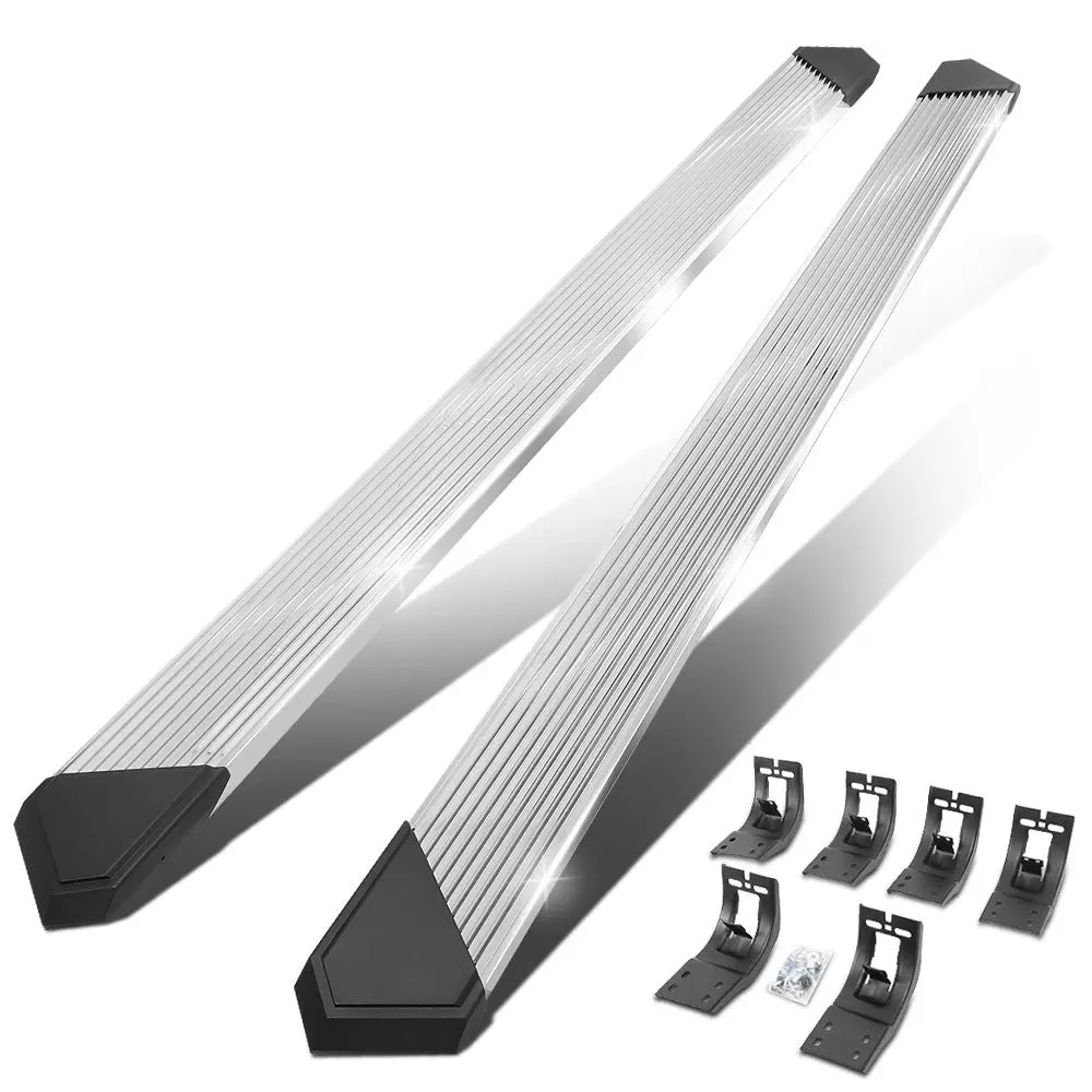 (Pleated V2 Metal) Running Board Nerf Bar For 09-18 Ram 1500 2500 3500/19+ Ram 1500 Classic [Crew Cab] 1