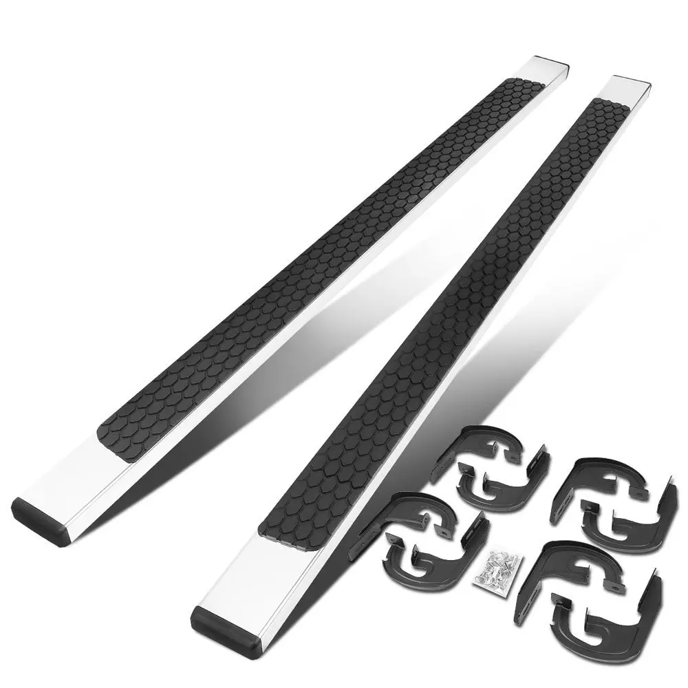90" Metallic Honeycomb 1 Pad/Flat End Cap Running Board Nerf Bar For 04-14 F-150 P221 P415 [Crew Cab] 1