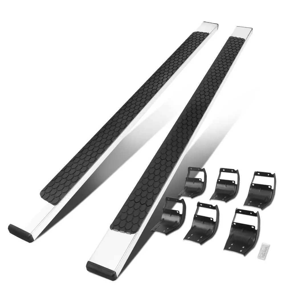 (Flat Honeycomb 1 Pad Metal) Running Board Nerf Bar For Ford 15+ F-150 / 17+ F-250 F-350 Super Duty [Crew Cab] 1