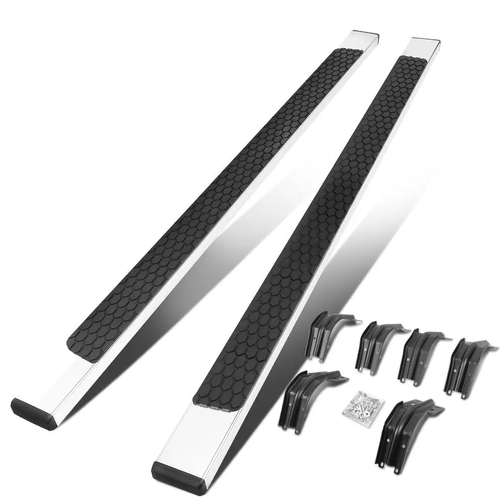 (Flat Honeycomb 1 Pad Metal) Running Board Nerf Bar For 99-16 Ford F-250/350/450/550 Super Duty (Phn131) [Crew Cab] 1