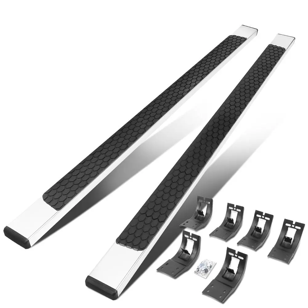 80" Metallic Honeycomb 1 Pad/Flat Cap Running Board Nerf Bar For 09-18 Ram 1500/19-22 Ram 1500 Classic [Extended Cab] 1