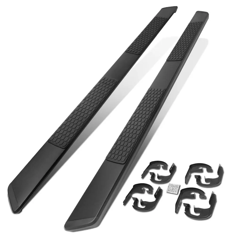 (Flat Honeycomb 2 Pad Black) Running Board Nerf Bar For 04-14 Ford F-150 (P221 11Th, P415 12Th Gen) [Crew Cab] 1