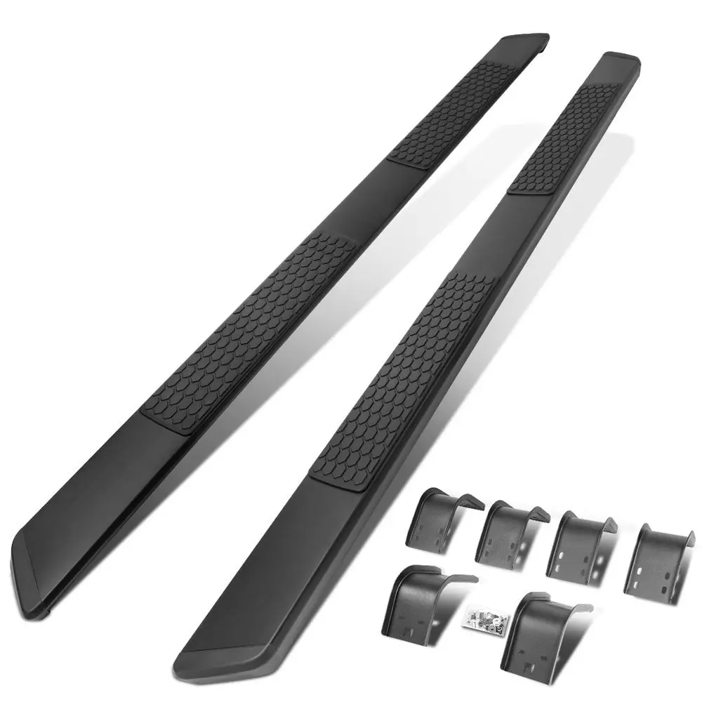 (Flat Honeycomb 2 Pad Black) Running Board Nerf Bar For 09-18 Ram 1500 2500 3500/19+ Ram 1500 Classic [Crew Cab] 1