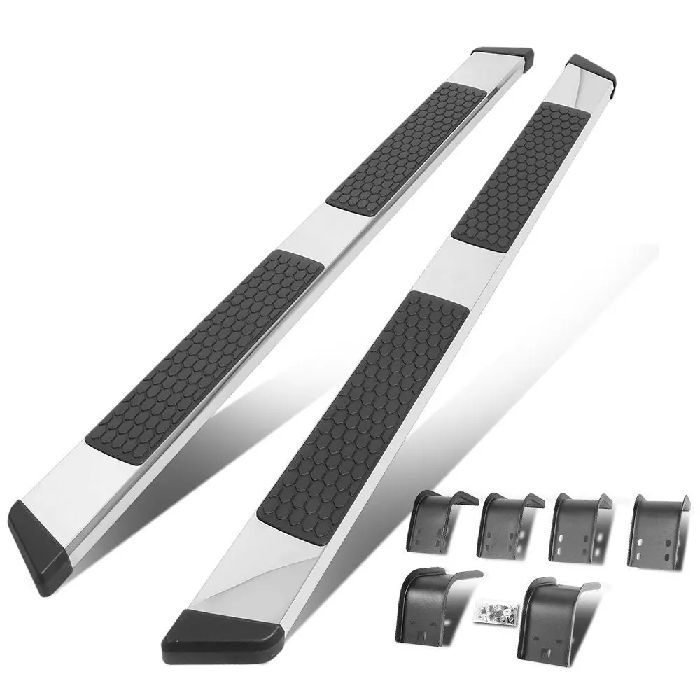 (80" Flat Honeycomb 2 Pad Metal) Running Board Nerf Bar For 09-18 Ram 1500/19+ Ram 1500 Classic [Extended Cab] 1