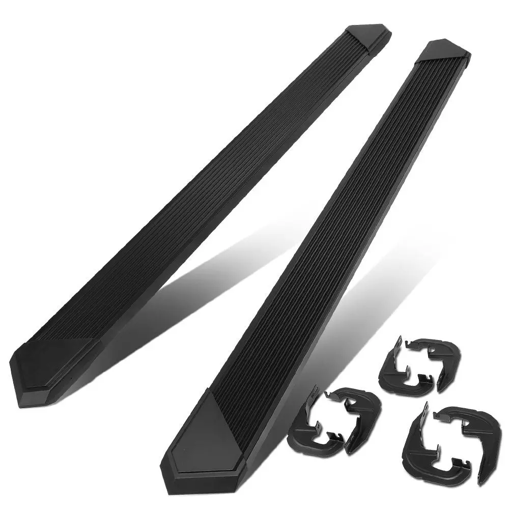 (Pleated Black) Running Board Nerf Bar For 19+ Silverado Sierra 1500/20+ 2500 3500 Hd T1xx [Extended Cab] 1