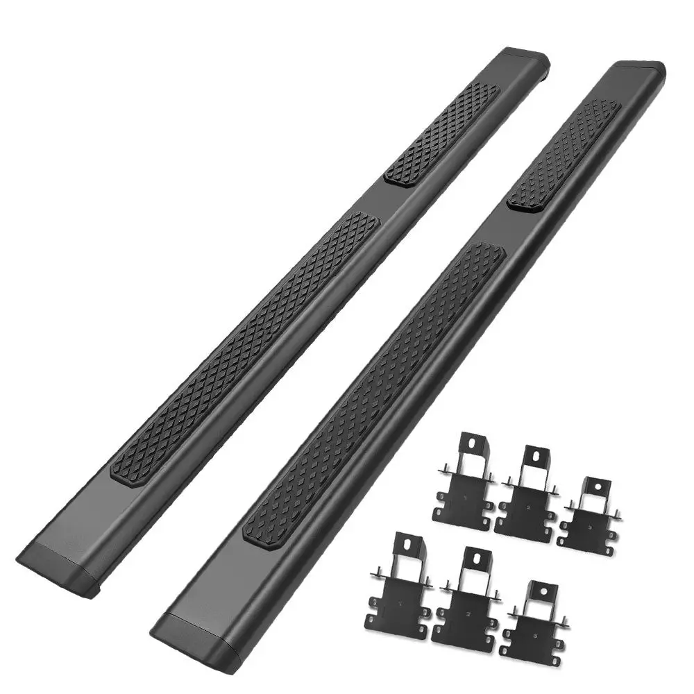Rocker Panel Mount Style 6" Wide Tubular Running Boards Step Nerf Bar For 18+ Jeep Wrangler (Jl) 4Door 1