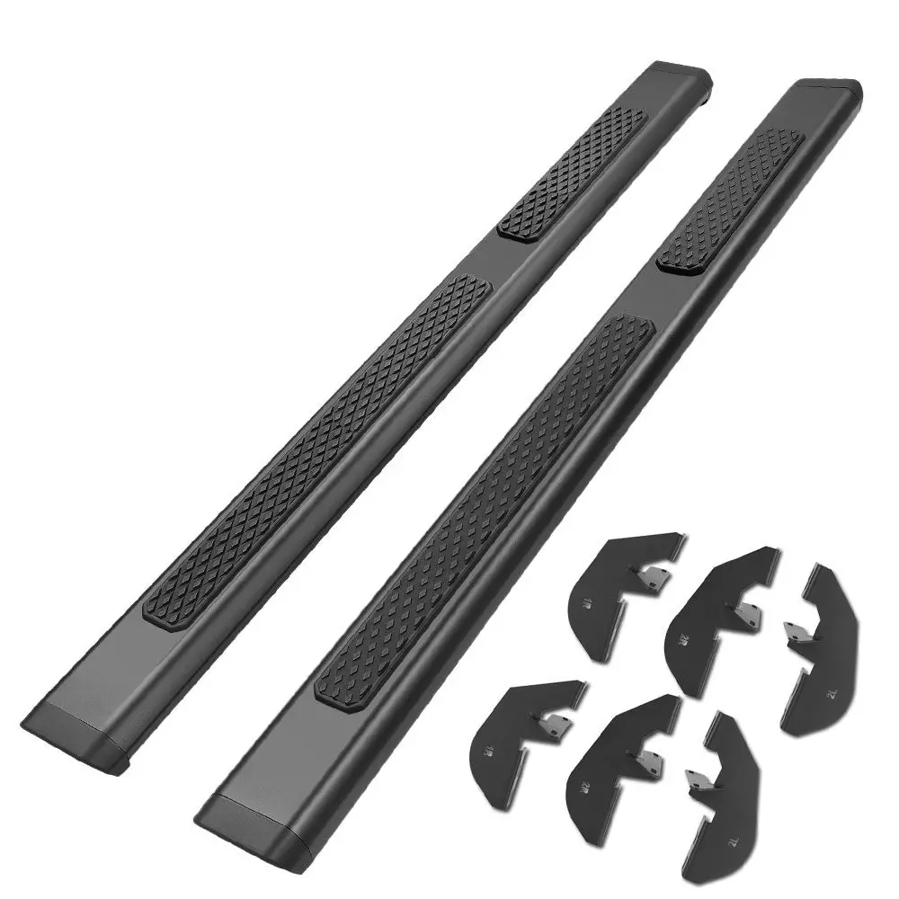 Rocker Panel Mount Style 6" Wide Tubular Running Boards Step Nerf Bar For 07-18 Jeep Wrangler 4-Door (Jk) 1