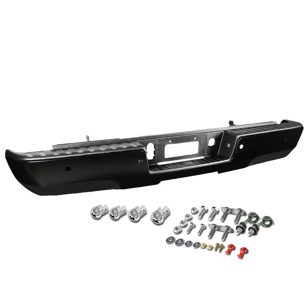 Oe Style Black Rear Bumper Assembly W/ Parking Sensor Hole For 14-17 Silverado Sierra K2xx 1