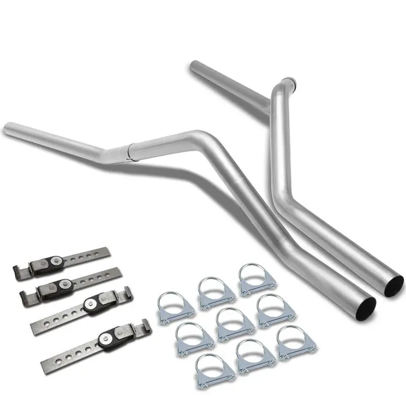 Ss Slip-Fit Joints 2.25" Dual Exhaust Muffler-Back Tail Pipe For 91-04 Sonoma 1